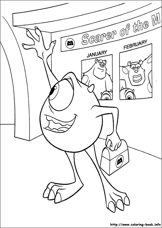 Monsters, inc. coloring picture